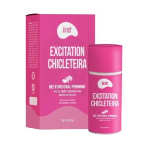 Gel Excitante Feminino Excitation Chiclete – Gel Beijável com Efeito Quente e Pulsante